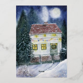 水彩雪カバーフェスティバルコテージ 箔シーズンカード (裏面)