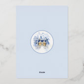 水彩雪カバーヴィンテージコテージ 箔シーズンカード (裏面)