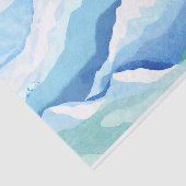 水彩雪山自然イラストレーション 薄葉紙 (詳細)