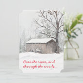 水彩雪景のホリデーカード シーズンカード (スタンド正面)