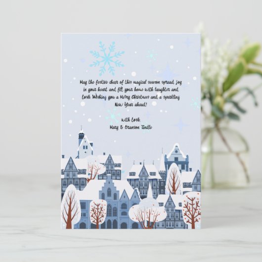 水彩雪村冬のシーン シーズンカード (スタンド正面)