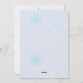 水彩雪村冬のシーン シーズンカード (裏面)