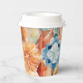 水彩雪片クリスマス紙カップ 紙コップ (右)