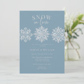 水彩雪片 | スクリプト婚約パーティ 招待状 (スタンド正面)