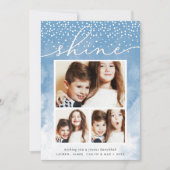 水彩雪 | Hanukkahフォトコラージュカード シーズンカード (正面)