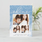 水彩雪 | Hanukkahフォトコラージュカード シーズンカード (スタンド正面)