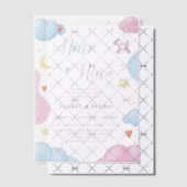 水彩雲と星の性スペインの別表示 ベラム紙招待状 (オフセット (招待状))