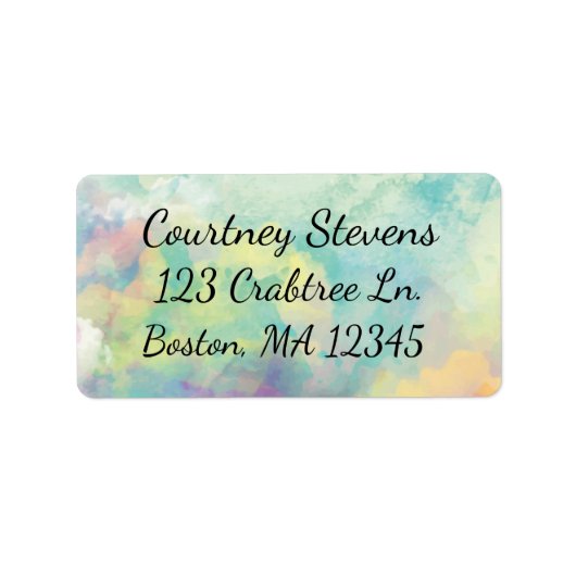 水彩雲のアドレス ラベル (正面)