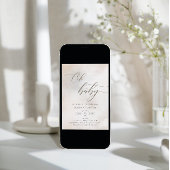 水彩雲のオベビーシャワー 招待状