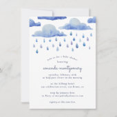 水彩雲のベビーシャワー 招待状 (正面)