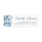 水彩雲の返信先ラベル ラベル (正面)