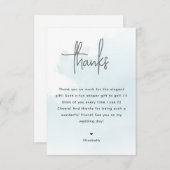 水彩雲ブライダルシャワーサンキューカード サンキューカード (正面/裏面)