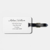 水彩雲白黒モノグラム名 ラゲッジタグ (裏面横)