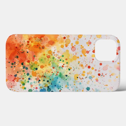 水彩電話ケース数々の--color (Happy Wave) Case-Mate iPhoneケース (裏面 (横))