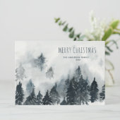 水彩霧がかったマウンテンパインズスノーウィー シーズンカード (スタンド正面)