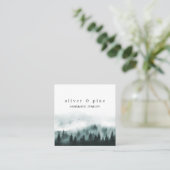 水彩霧の山 スクエア名刺 (スタンド正面)