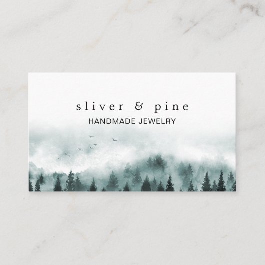 水彩霧の山 名刺 (正面)