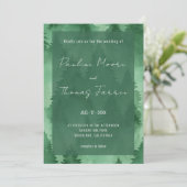 水彩霧の森素朴地モダン 招待状 (スタンド正面)
