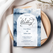 水彩霧の森結婚式招待状 招待状