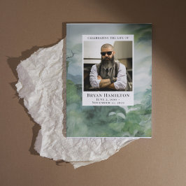 水彩霧山葬式プログラム 招待状