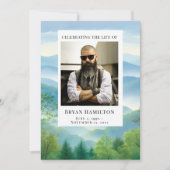 水彩霧山葬式プログラム 招待状 (正面)