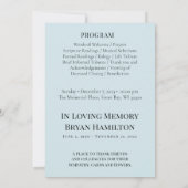 水彩霧山葬式プログラム 招待状 (裏面)