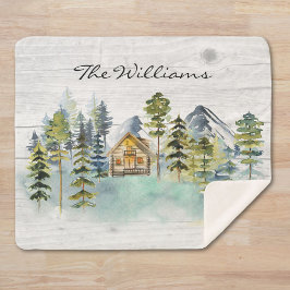 水彩霧素朴の森マウンテンキャビン シェルパブランケット