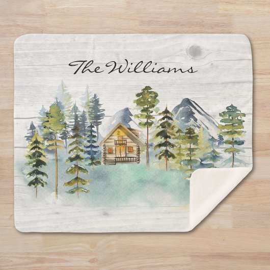 水彩霧素朴の森マウンテンキャビン シェルパブランケット