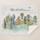 水彩霧素朴の森マウンテンキャビン シェルパブランケット (正面(横))