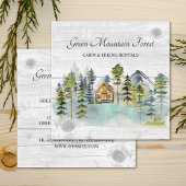 水彩霧素朴の森マウンテンキャビン スクエア名刺