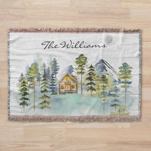 水彩霧素朴の森マウンテンキャビン スローブランケット
