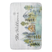 水彩霧素朴の森マウンテンキャビン バスマット (正面縦)