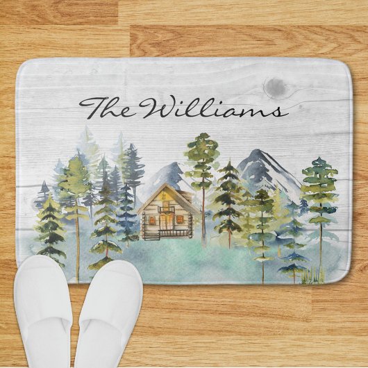 水彩霧素朴の森マウンテンキャビン バスマット