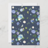 水彩青あじさいガーランドフローラ結婚ズ サンキューカード (裏面)