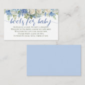 水彩青あじさい花ブックスベビー エンクロージャーカード (正面/裏面)