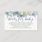 水彩青あじさい花ブックスベビー エンクロージャーカード (正面)