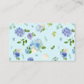 水彩青あじさい花ブックスベビー エンクロージャーカード (裏面)