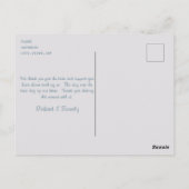 水彩青いスプラス結婚式招待状ありがとう ポストカード (裏面)