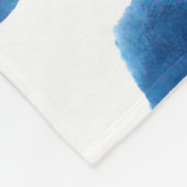 水彩青いドット：手の継ぎ目絵を描のない点 フリースブランケット (角)