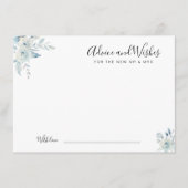 水彩青いフローラアドバイスと願い アドバイスカード (正面)