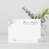 水彩青いフローラアドバイスと願い アドバイスカード (スタンド正面)