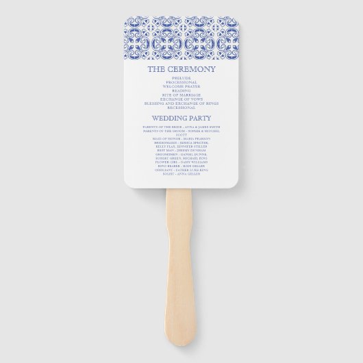 水彩青いプロ地中海のグラ結婚ム ハンドファン (裏面)