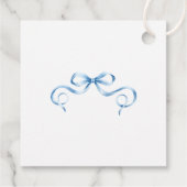 水彩青いリボンポップ・アートのがポップ フェイバータグ (裏面)