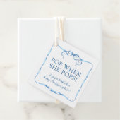 水彩青いリボンポップ・アートのがポップ フェイバータグ (インサイチュ)