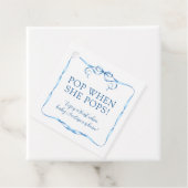 水彩青いリボンポップ・アートのがポップ フェイバータグ (インサイチュ)