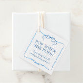 水彩青いリボンポップ・アートのがポップ フェイバータグ (インサイチュ)