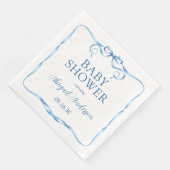 水彩青いリボン赤ちゃんシャワー (コーナー)