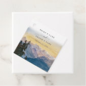 水彩青い山々パイン結婚ズ フェイバータグ (インサイチュ)