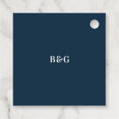 水彩青い山々パイン結婚ズ フェイバータグ (裏面)