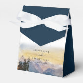 水彩青い山々パイン結婚ズ フェイバーボックス (正面サイド)